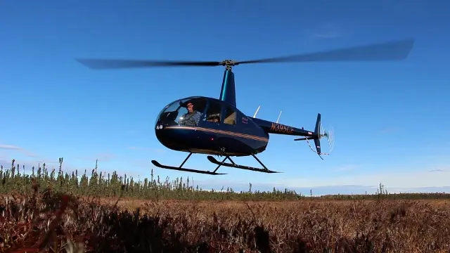 Airglas equipped helicopter