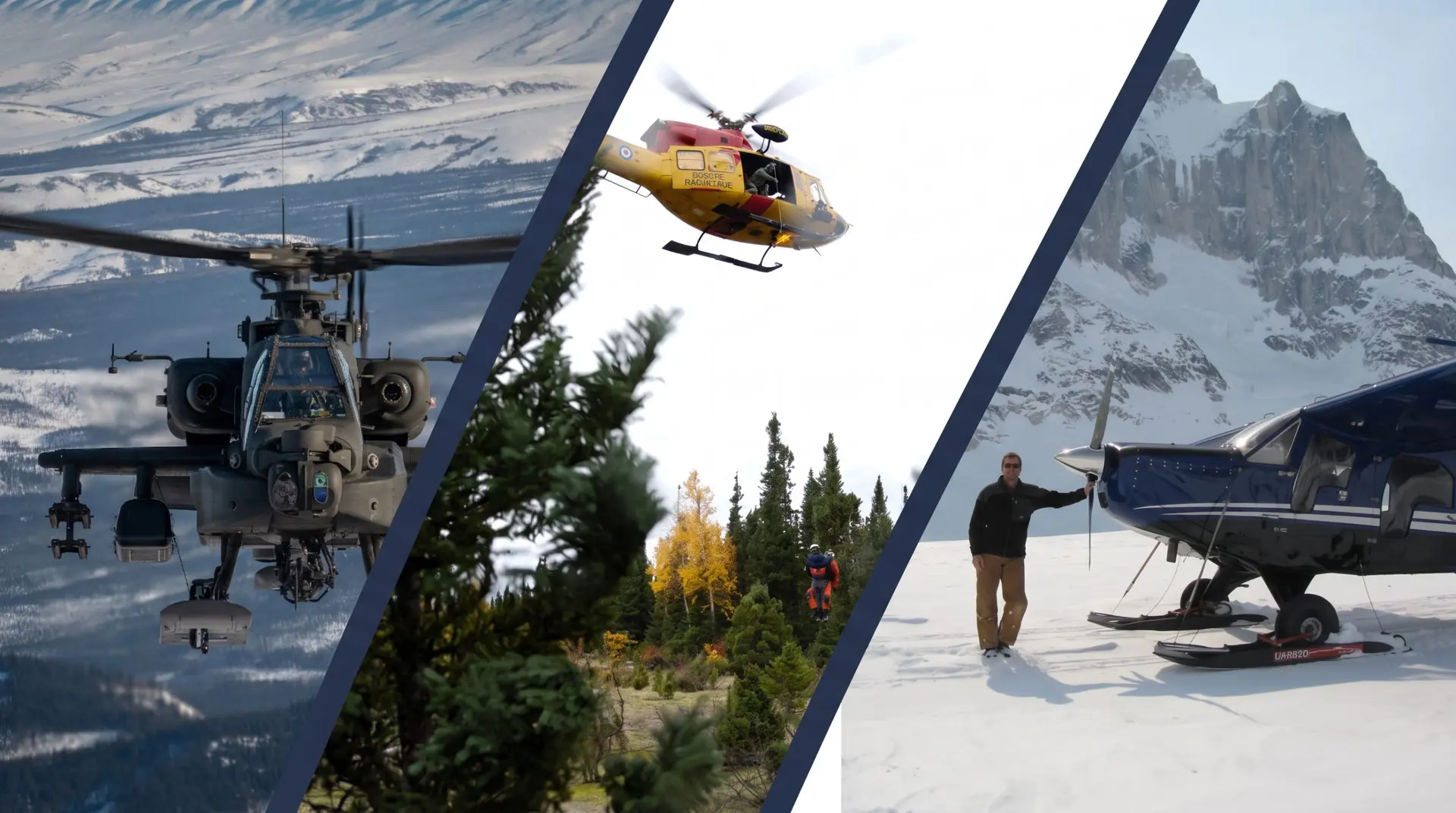 Ski equipped fixed wing aircraft and helicopters in backcountry terrain